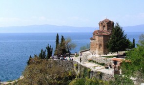 Het meer van Ohrid (Macedonië)
