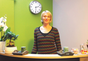 Marianne Vander Elst in haar kapsalon (foto Mortsel.info)