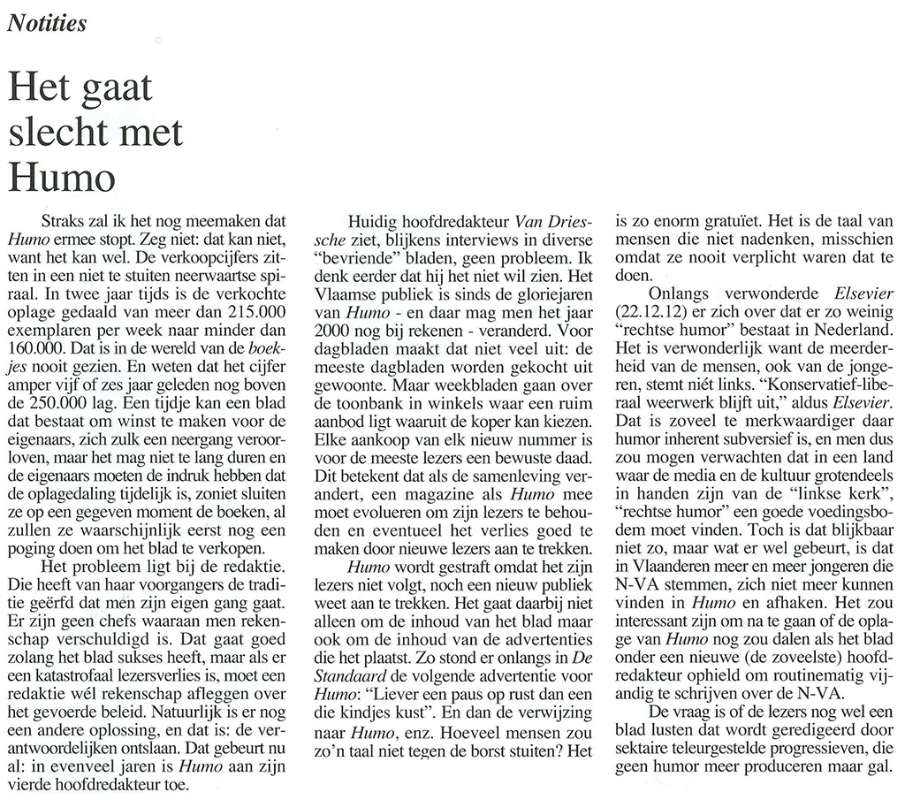 Mark Grammens in Journaal, 21 maart 2013