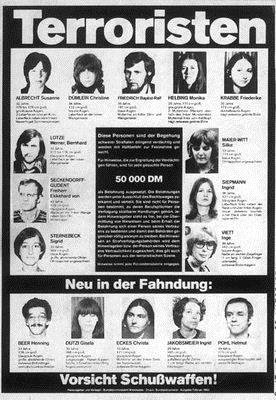 De “Baader-Meinhof bende” zorgde voor vele dodelijke slachtoffers bij onze oosterburen.