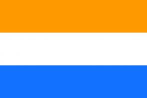 De Prinsenvlag of Heel-Nederlands vlag.  Ook de kleuren van de Vrije Universiteit Brussel.