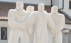 Het monument voor Daens op de Werf in Aalst