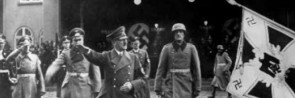 Hitler op de welkomstceremonie in Sudetenland na het Verdrag van München