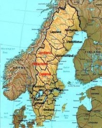 kaart zweden