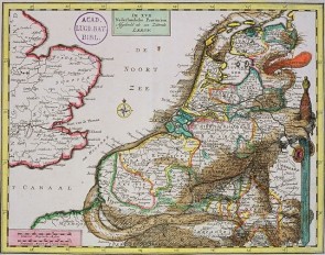 oude kaart met leeuw