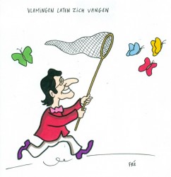 cartoon vl laat zich vangen